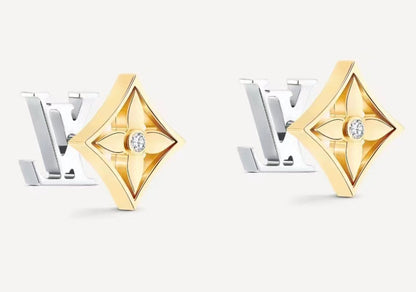 LV-Q06171双面四叶草字母logo耳钉