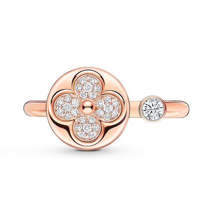 LV-Q9O85E圆形满钻0.12ct 单钻开口15#
