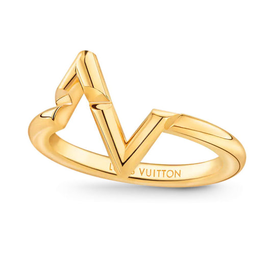 LV-Q9Q32A letter light gold ring 13#