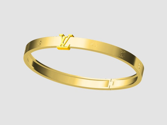 LV-Q72698 letter bracelet light gold