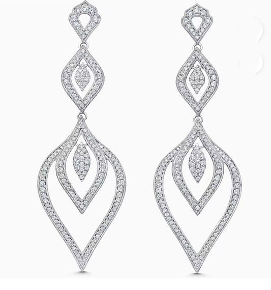DY-6126067 diamond chandelier earrings