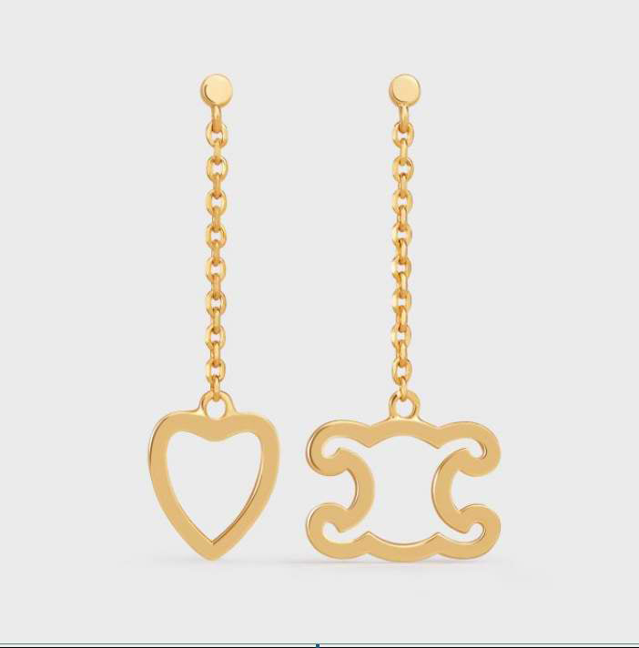 SL-ES16588350 heart-shaped hollow double c earrings