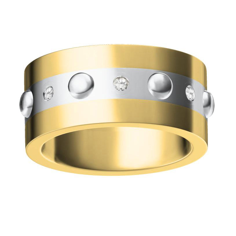 LV-Q30984 10.4mm small round bead 3-layer ring 19#