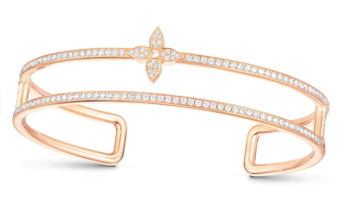LV-Q95812 Plum Blossom Dart Open Bracelet 16.5#