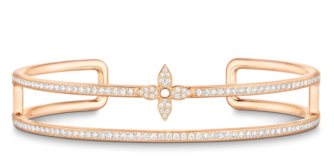 LV-Q95812 Plum Blossom Dart Open Bracelet 16.5#