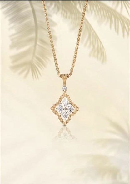 BQLT-XL785127四叶草蕾丝金边吊坠