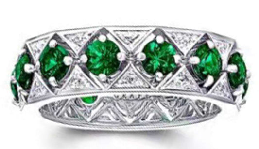 GLF-4787925 emerald strip ring