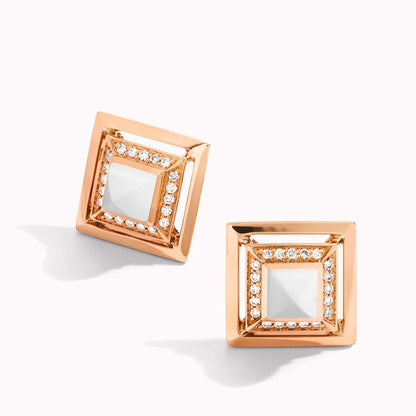 MR-CLEO-E61 pointed cone pagoda stone earrings