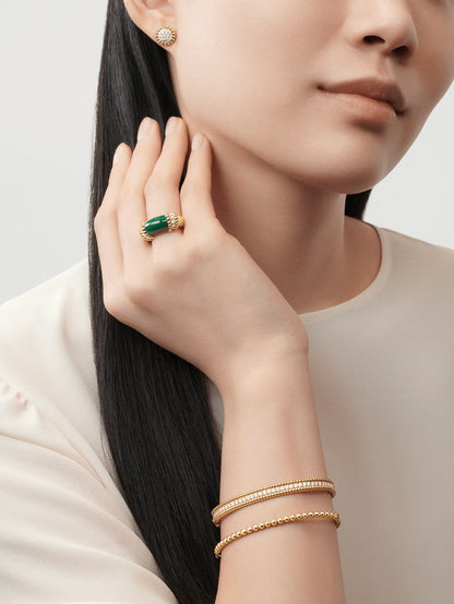 VCARP7SG00 bead edge malachite ring