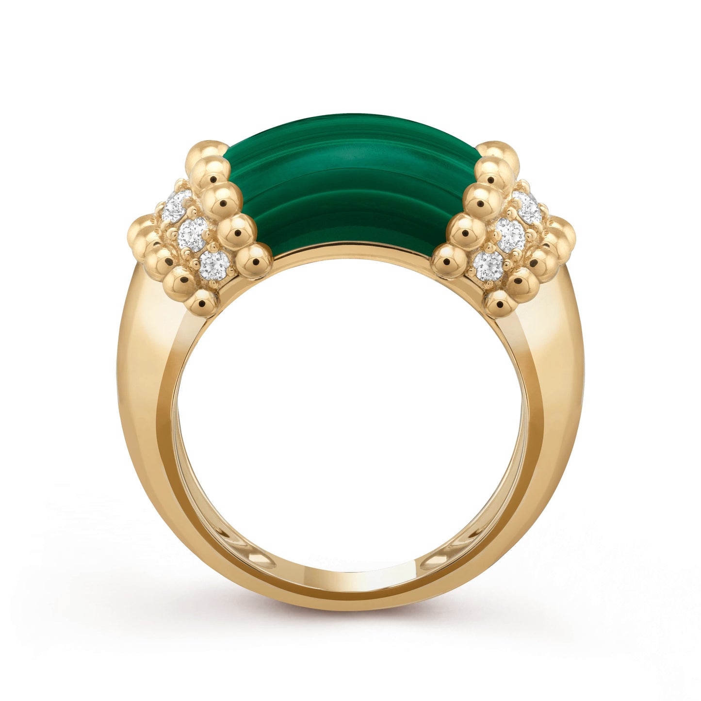 VCARP7SG00 bead edge malachite ring