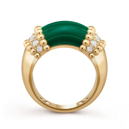 VCARP7SG00 bead edge malachite ring