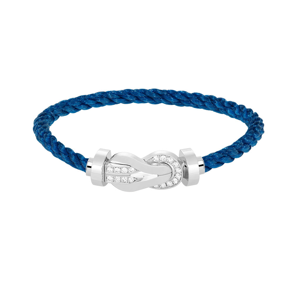 FLD-0B0100-6B1062 Large twisted rope half diamond bracelet