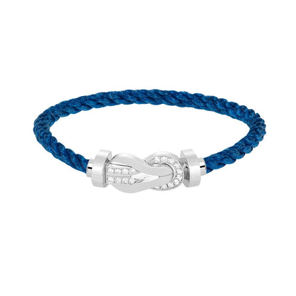FLD-0B0100-6B1062 Large twisted rope half diamond bracelet