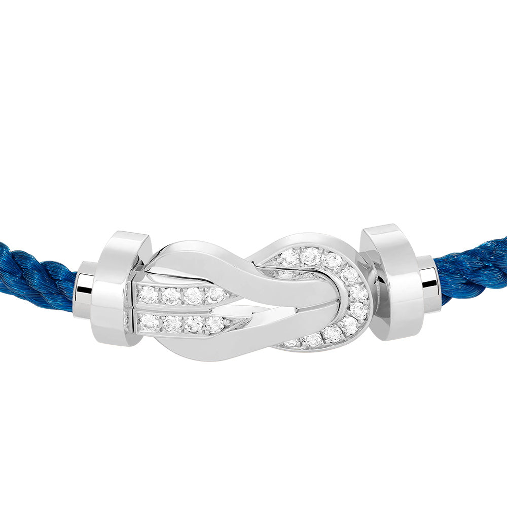 FLD-0B0100-6B1062 Large twisted rope half diamond bracelet