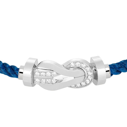 FLD-0B0100-6B1062 Large twisted rope half diamond bracelet
