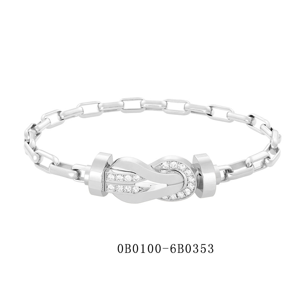 FLD-0B0098-6B0351, twisted rope style, half diamond, large size, gold chain