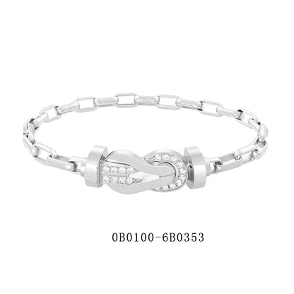 FLD-0B0098-6B0351, twisted rope style, half diamond, large size, gold chain
