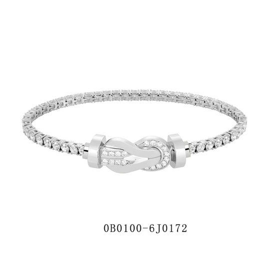 FLD-0B0100-6J0172, twisted rope style, half diamond, large size, diamond chain