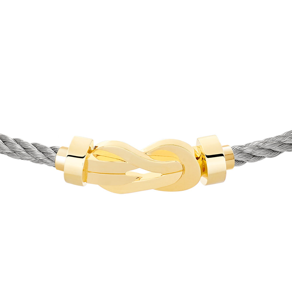 FLD-0B0104-6B0279 twisted rope light gold medium size bracelet guest version