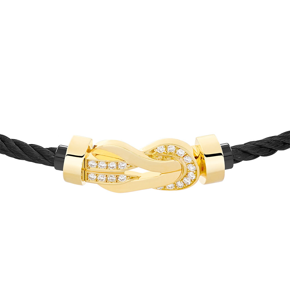FLD-0B0107-6B0372 twisted rope half diamond medium size bracelet guest version
