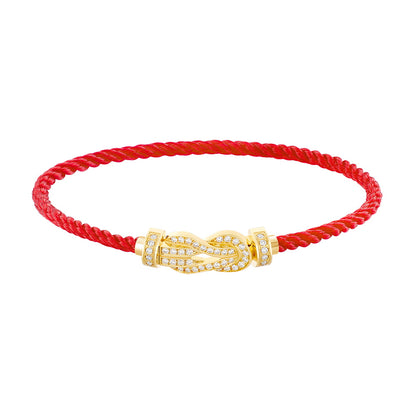 FLD-0B0110-6B0287 twisted rope full diamond medium size bracelet guest version