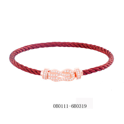 FLD-0B0110-6B0287 twisted rope full diamond medium size bracelet guest version
