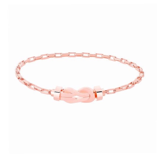 FLD-FRED twisted rope light gold bracelet medium guest version