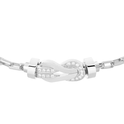 FLD-0B0109-6B0432 twisted rope half diamond bracelet medium size guest version
