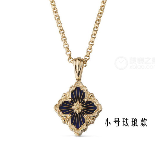 BQLT-JAUPEN014934 small gold ribbon enamel European style four-leaf clover