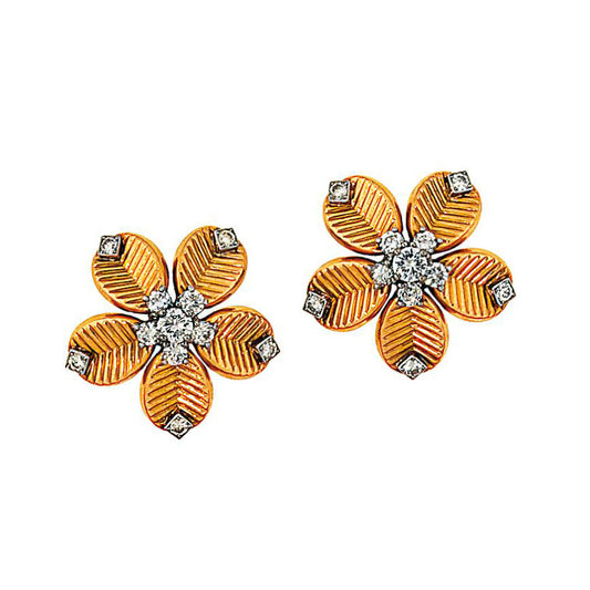 KDY-01748 five-flower leaf earrings 20mm