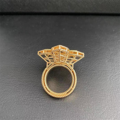 LBT-ADR777RI1247镂空花丝带钻戒指34.2mm