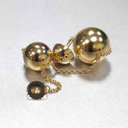 TIF86292960光金客版三重金珠圆球耳钉