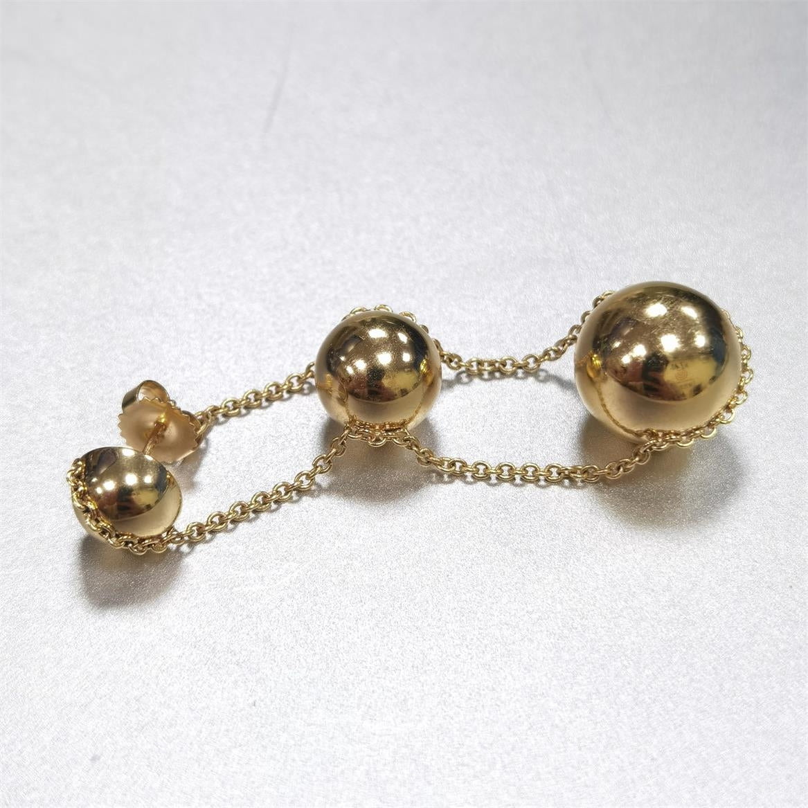 TIF86292960光金客版三重金珠圆球耳钉