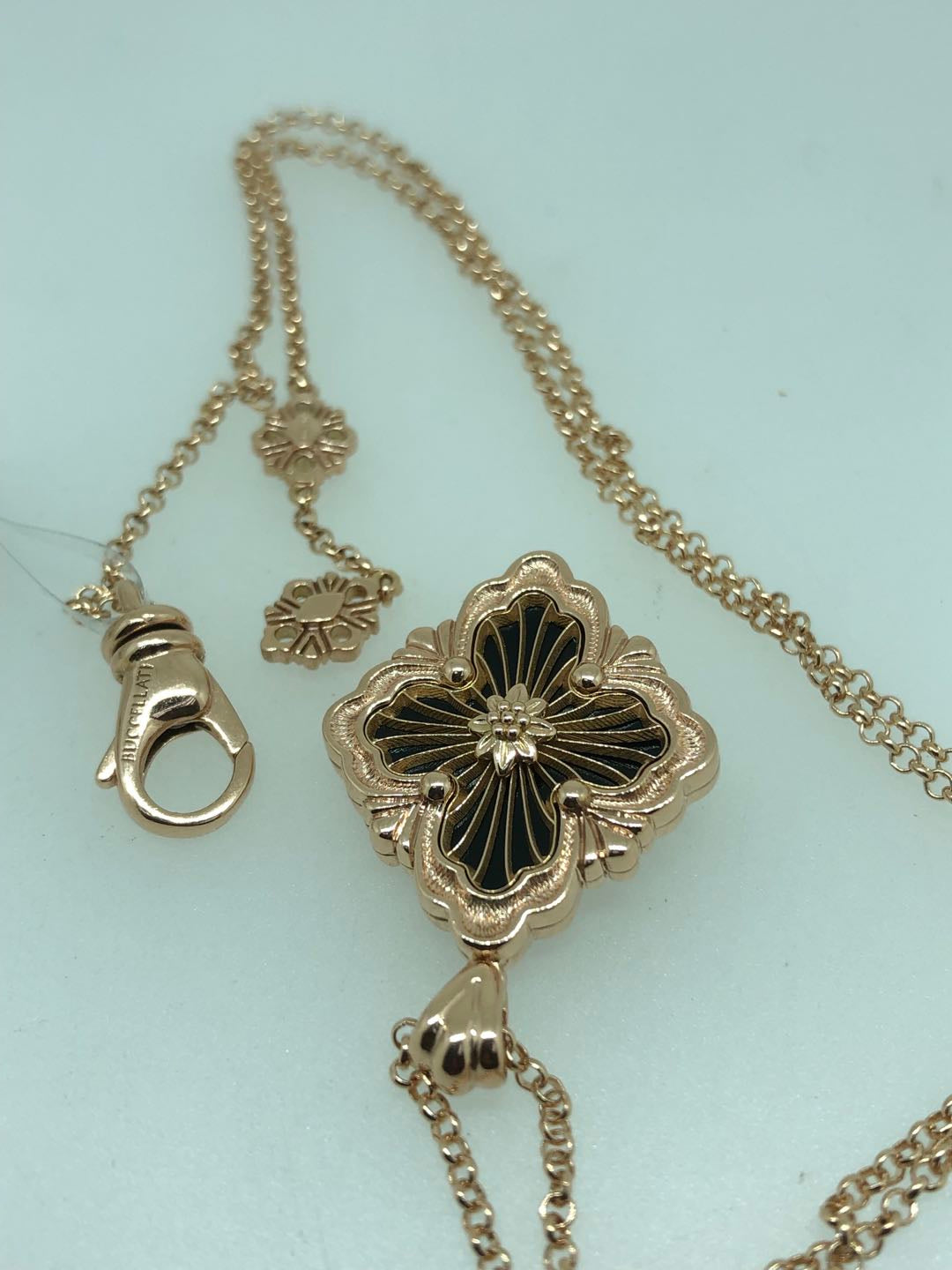 BQLT-gold agate European-style four-leaf clover pendant