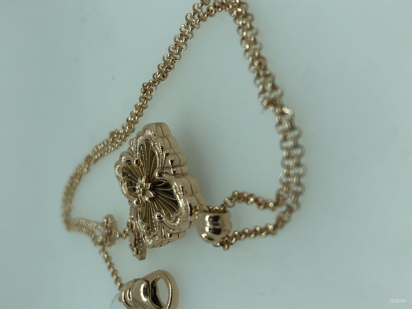 BQLT-gold agate European-style four-leaf clover pendant
