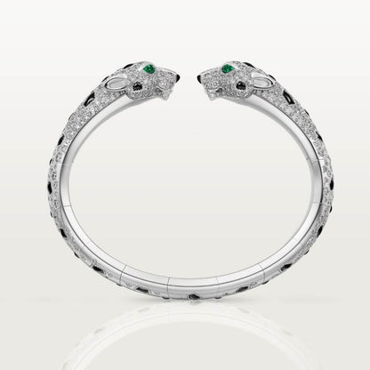 KDY-N6721017 straight agate double-headed leopard open bracelet