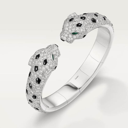 KDY-N6721017 straight agate double-headed leopard open bracelet