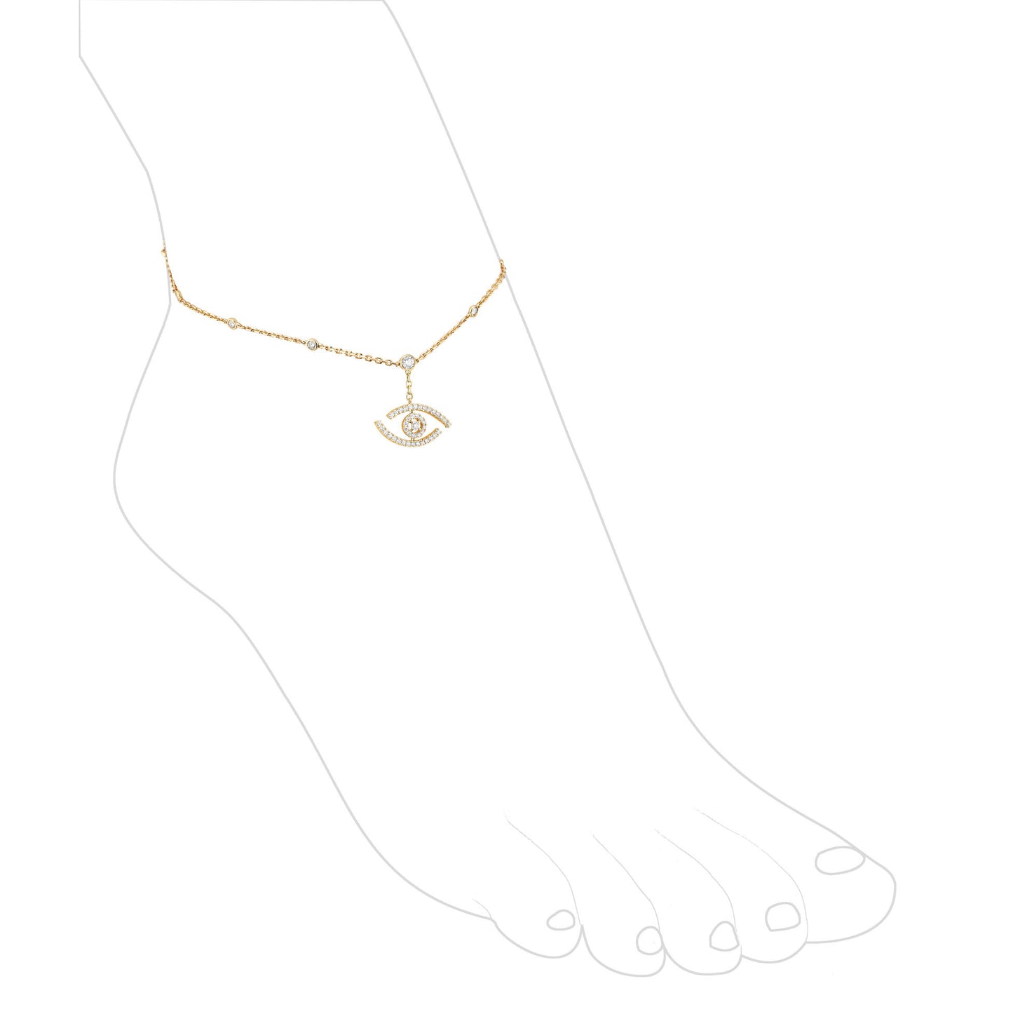 MSK-11634 eye bracelet anklet