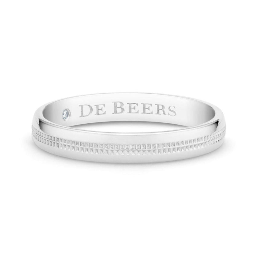 DBES-R103133 dense pit pattern light gold ring