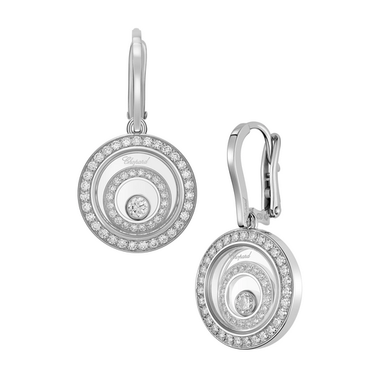 XB-838230-1001 Ring-in-ring Glass Earrings Two Rings