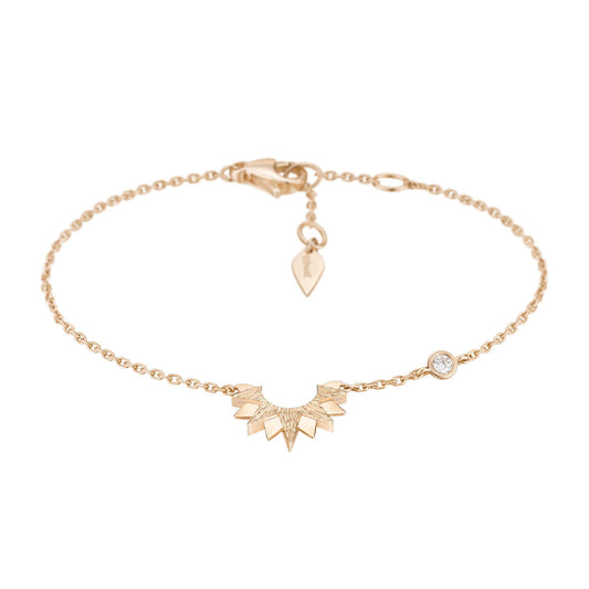 BJ-G36R1200 Semicircular Sunflower Light Gold Bracelet