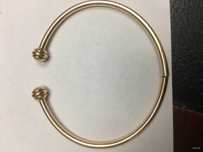 BJ-G36PR100 open light gold rotating bracelet