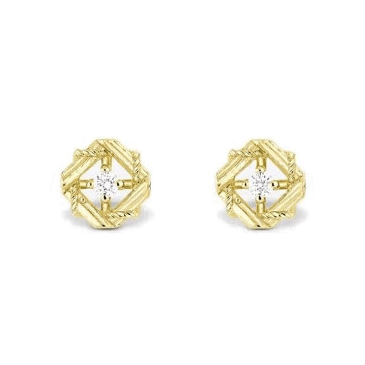 DA-JMDI94059 9.6mm braided solitaire stud earrings