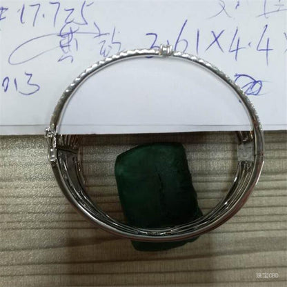 爱H仕-H119252B分色丝带交叉线条宽版大手镯 客版