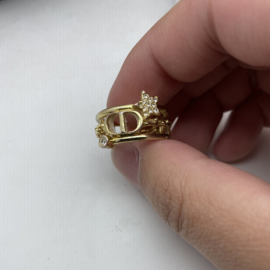 DA-R9192CDLCY letter CD star ring