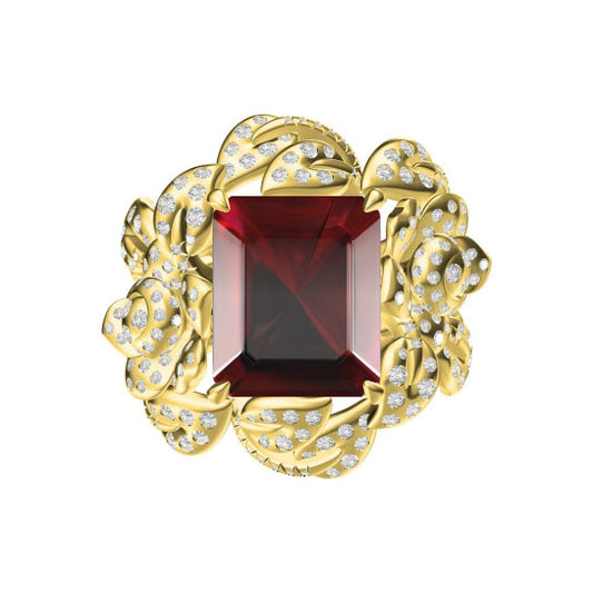 DA-JOAN80252 rose ring (main stone 10.66*12.75*7.75mm)