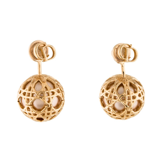 DA-E0375SCNMT letter ball earrings (main stone 13MM)