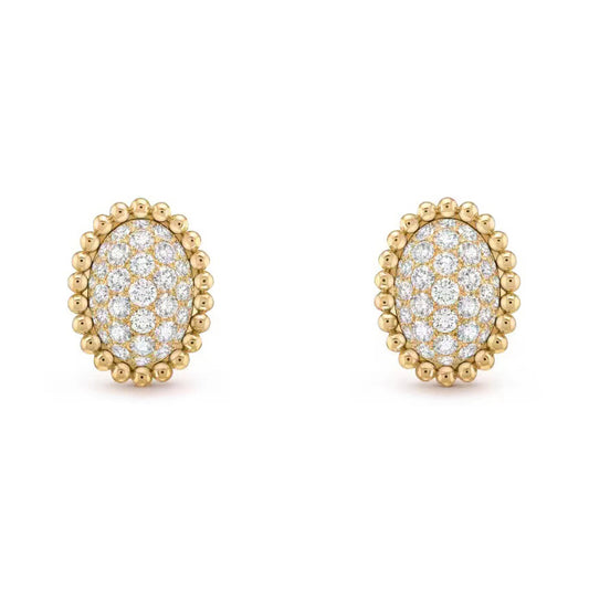VCARP7UX00 Flower Ball Dense Stone Beads Earrings and Earrings