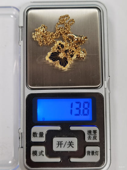 BQLT-XL969074 Enamel gold wire European style four-leaf clover pendant (guest version)