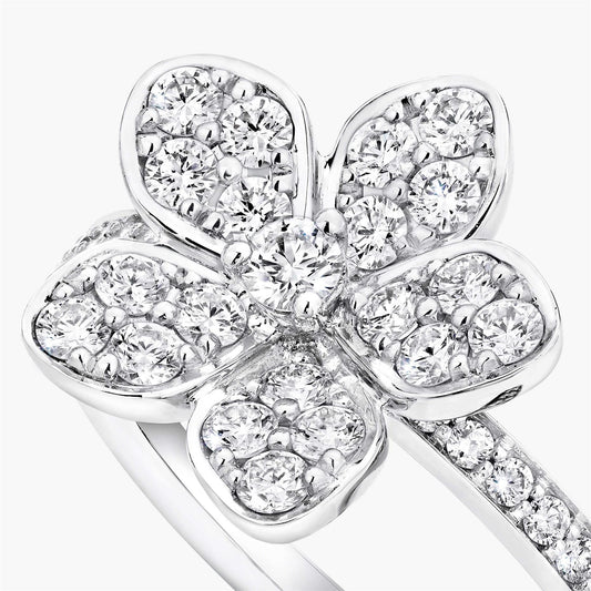GLF-RGR848 mini pavé five-flower diamond ring